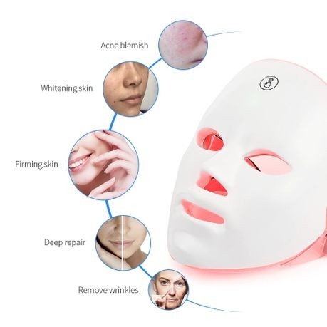 USB Rechargeable Cordless 7 Colors LED Skin Care Facial Mask