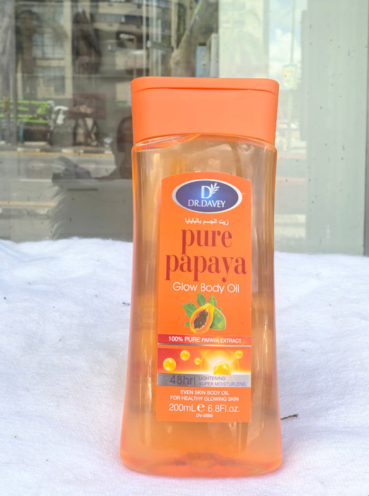 Dr. Davey Pure Papaya Glow Body Oil – Hydrating & Brightening Formula
