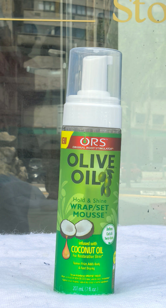 ORS Olive Oil Hold & Shine Wrap/Set Mousse – 207ml (7 fl. oz.)