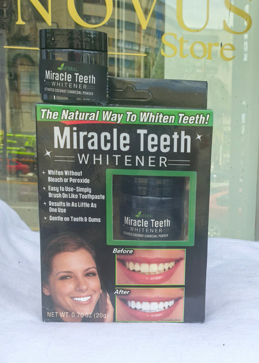Miracle Teeth Whitener – Activated Coconut Charcoal Powder